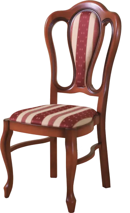 Vintage Wooden Chair with Upholstery