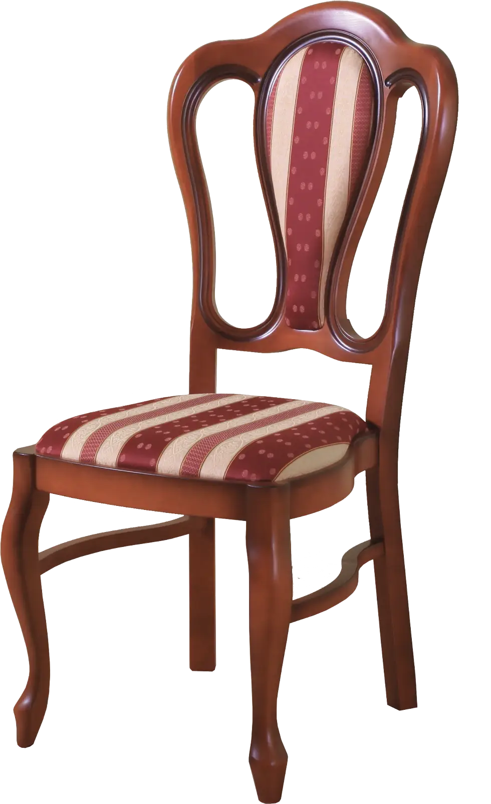 Vintage Wooden Chair with Upholstery
