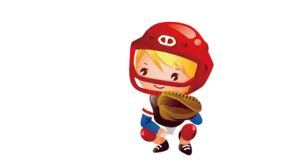 Baseball Catcher in Full Gear