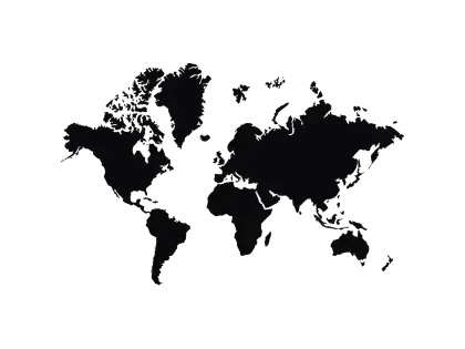 World Map Silhouette for Geographical Representation
