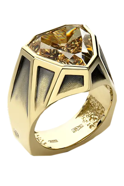 Gold Ring with Large Diamond