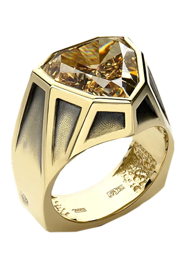 Gold Ring with Large Diamond