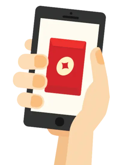 Hand Holding Smartphone with App