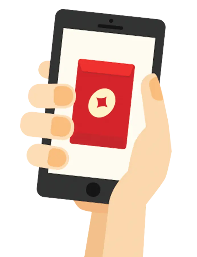Hand Holding Smartphone with App