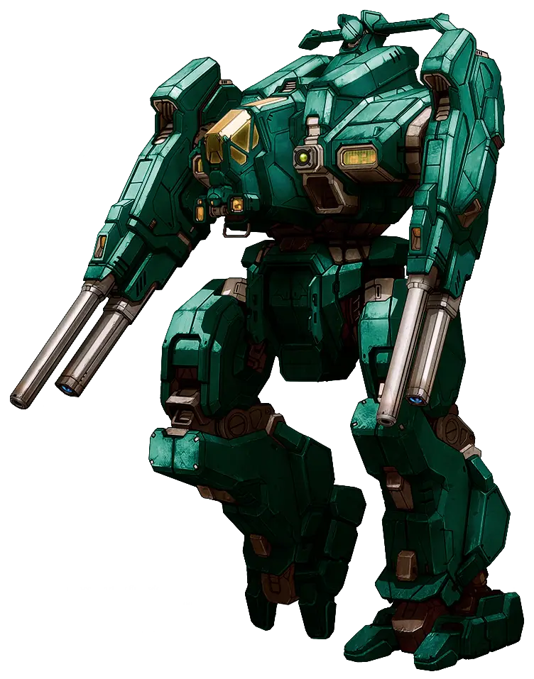 Green Mech Robot in Futuristic Design