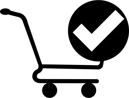 Shopping Cart Icon with Checkmark