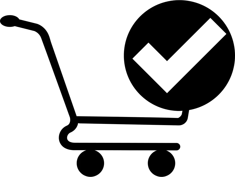 Shopping Cart Icon with Checkmark