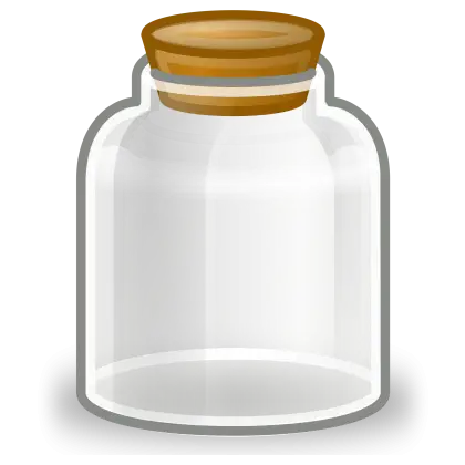Transparent Glass Jar with Cork Lid