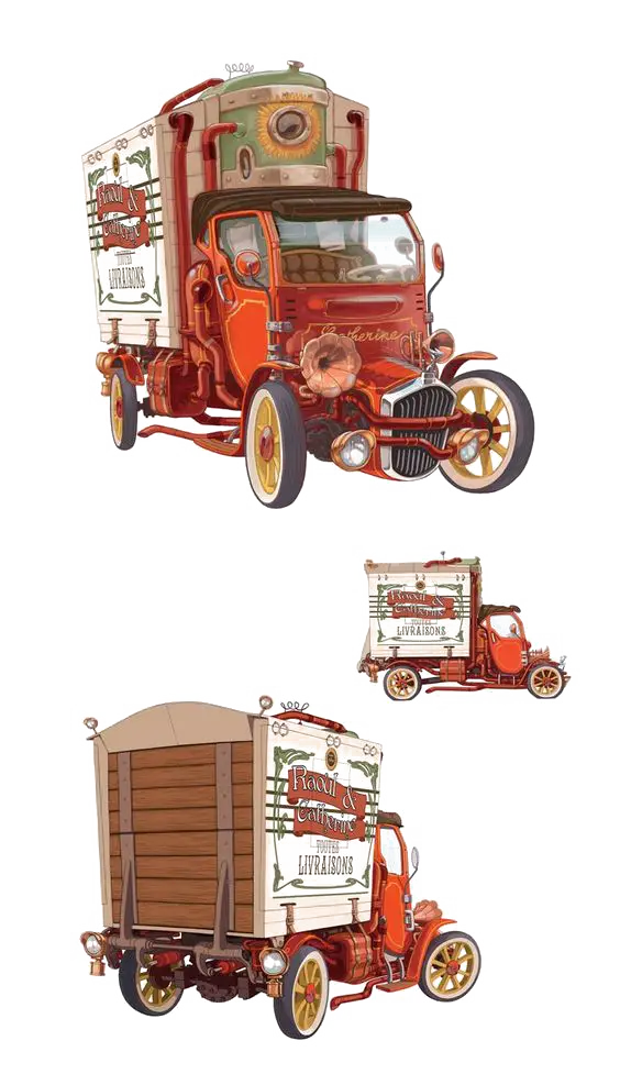 Vintage Delivery Truck Illustration