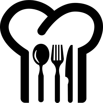 Chef Hat Icon with Spoon, Fork, and Knife
