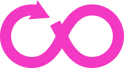 Pink Infinity Loop Symbol