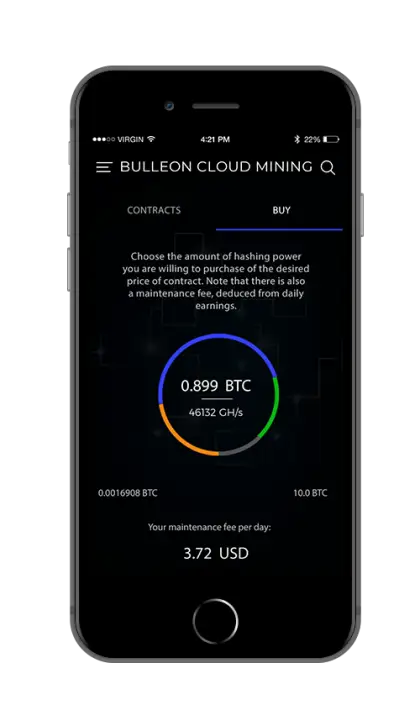 Smartphone Screen with Cryptocurrency App