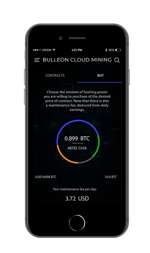 Smartphone Screen with Cryptocurrency App