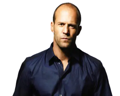Serious Man in Blue Shirt