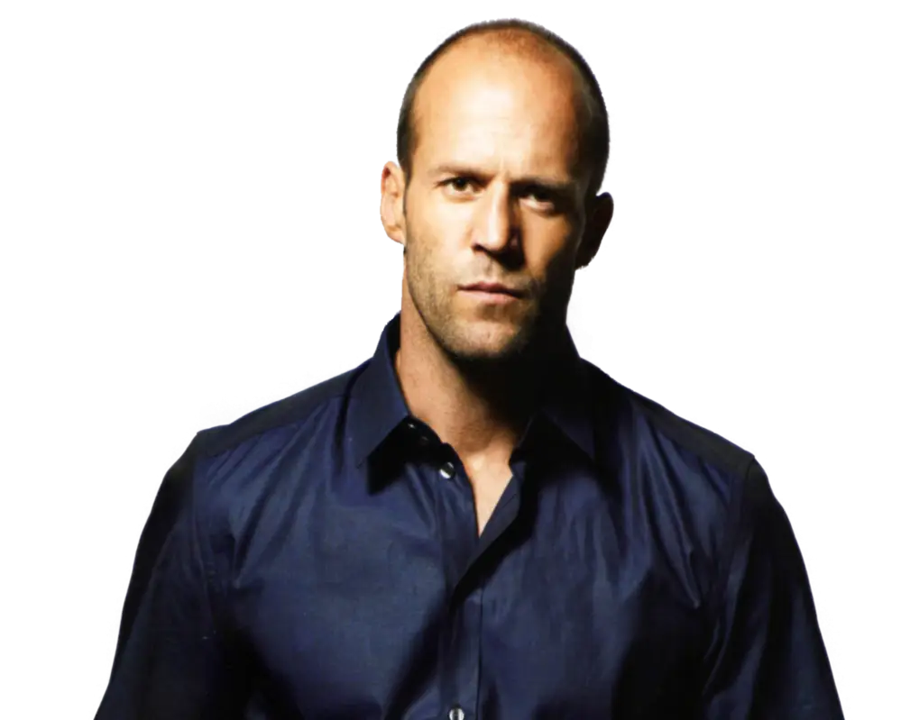 Serious Man in Blue Shirt
