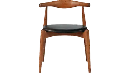 Wooden Dining Chair with Black Cushion