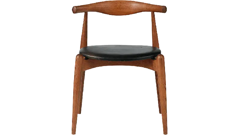Wooden Dining Chair with Black Cushion