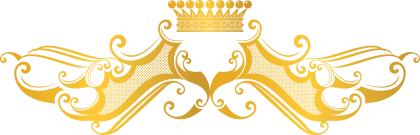Golden Crown Design with Ornate Scrolls