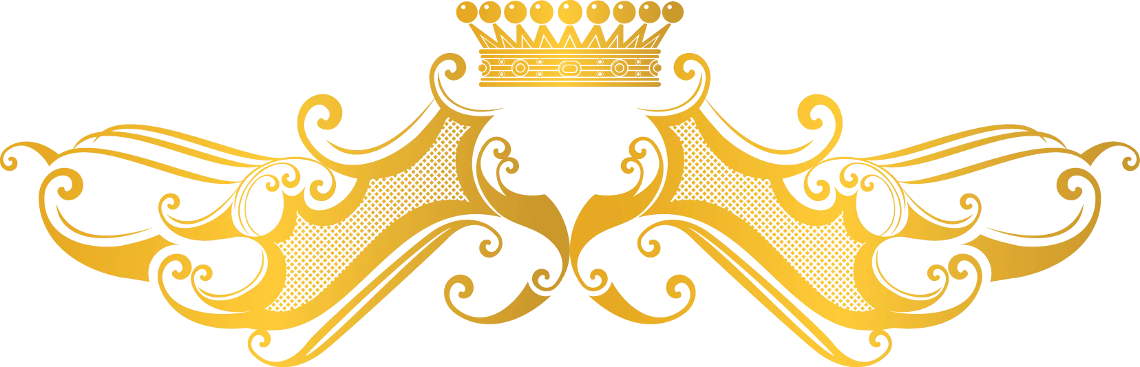 Golden Crown Design with Ornate Scrolls