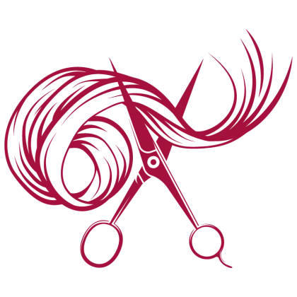 Scissors with Hair Illustration