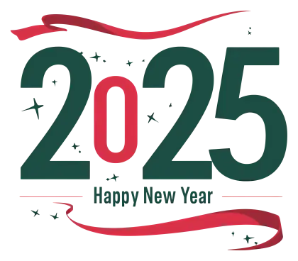 Happy New Year 2025 Illustration