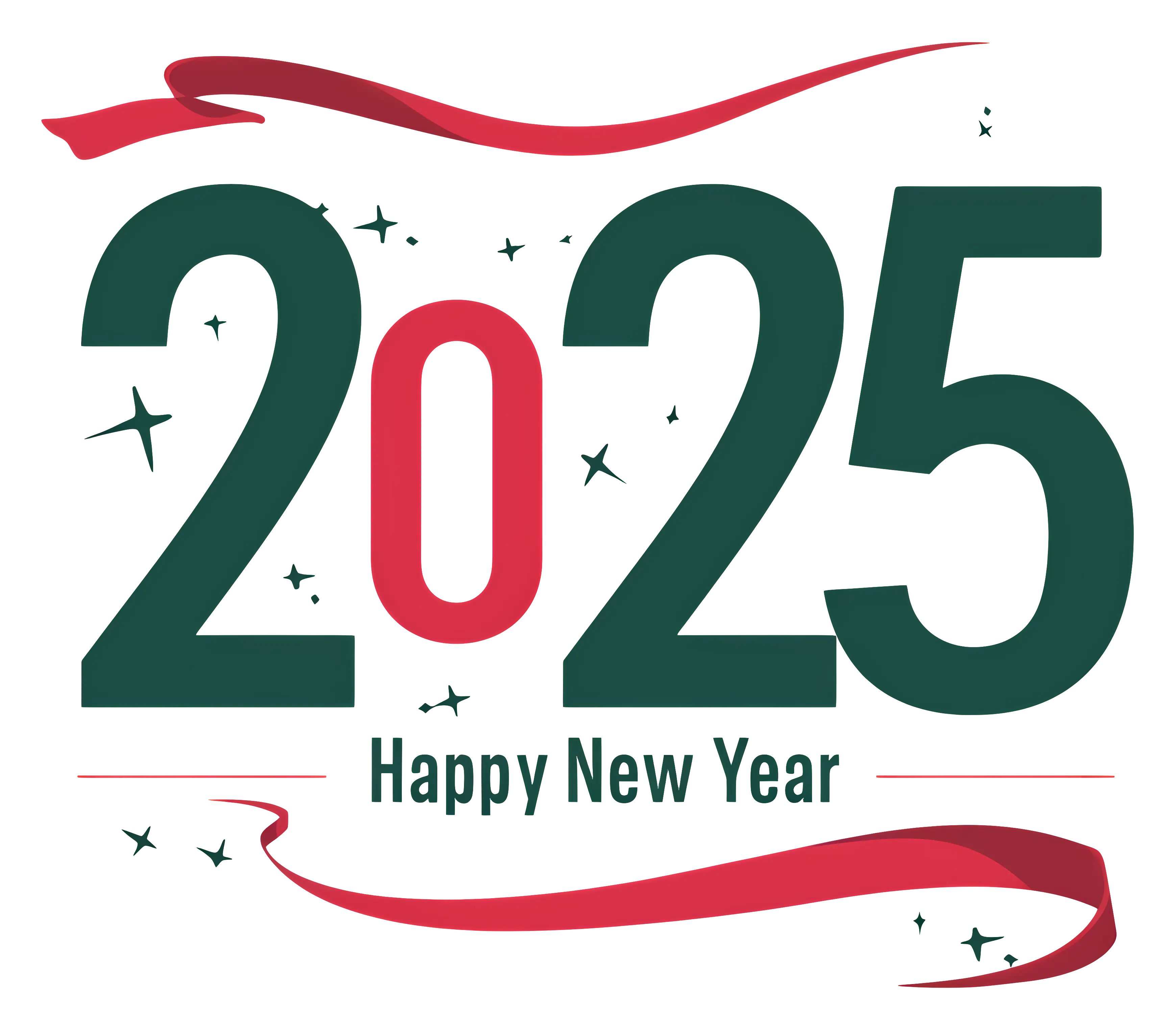 Happy New Year 2025 Illustration