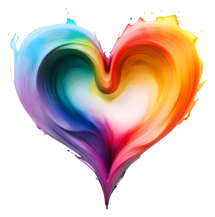Colorful Heart Artistic Design