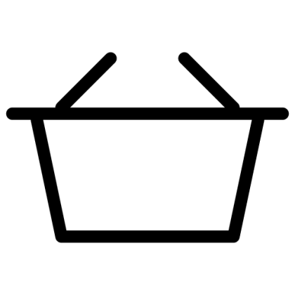 Black Outline Shopping Basket Icon