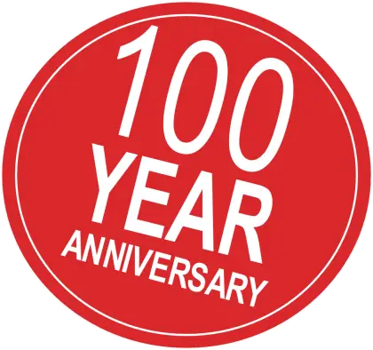 100 Year Anniversary Red Badge