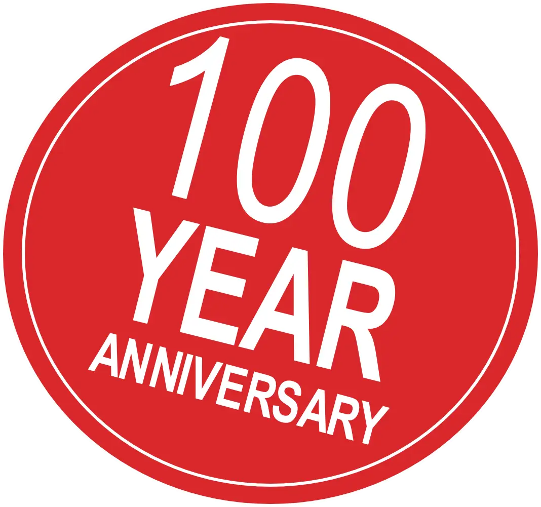 100 Year Anniversary Red Badge