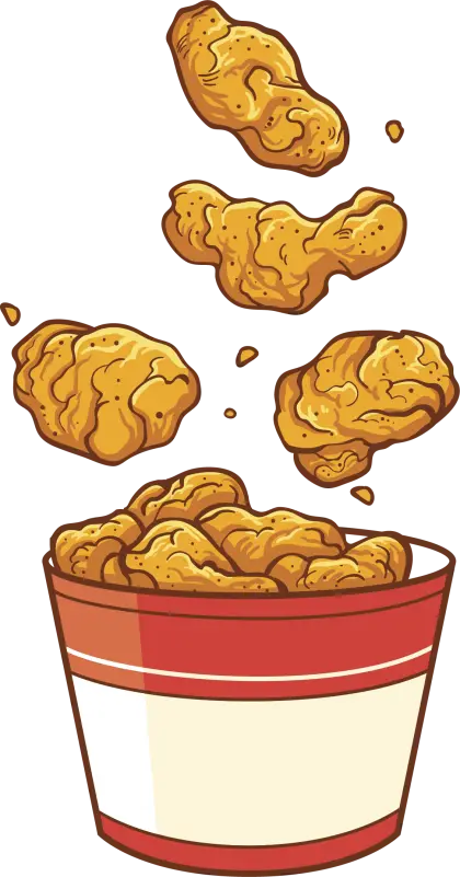 Cartoon Chicken Nuggets