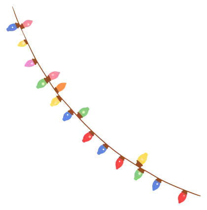 Diagonal Colorful String Lights