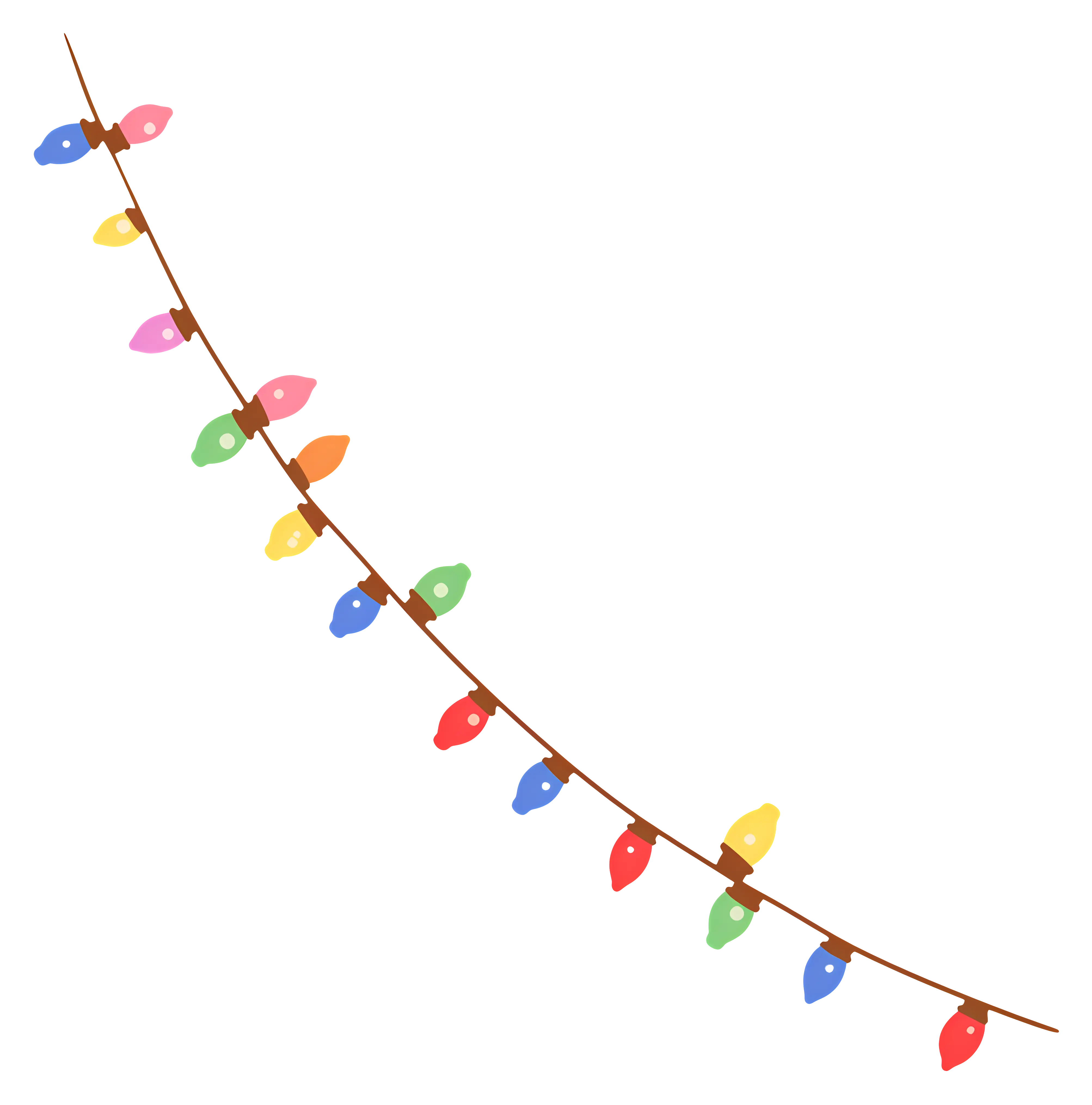 Diagonal Colorful String Lights