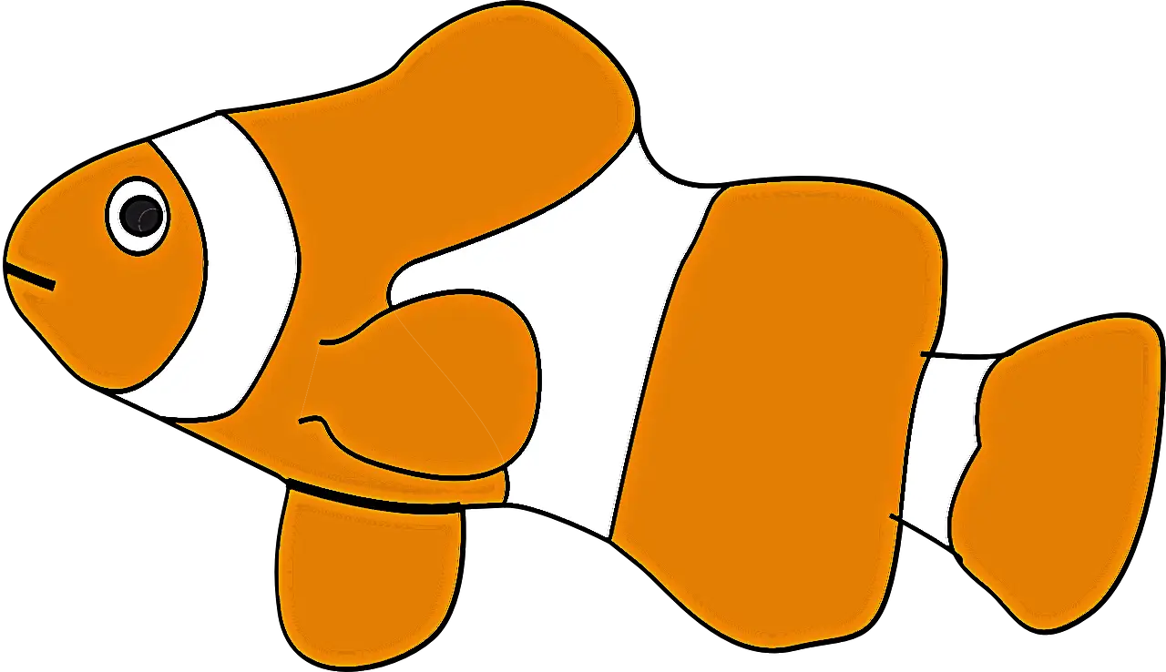 Colorful Clownfish Cartoon Illustration