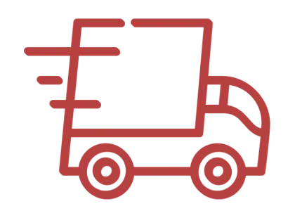 Red Delivery Truck Icon Representation