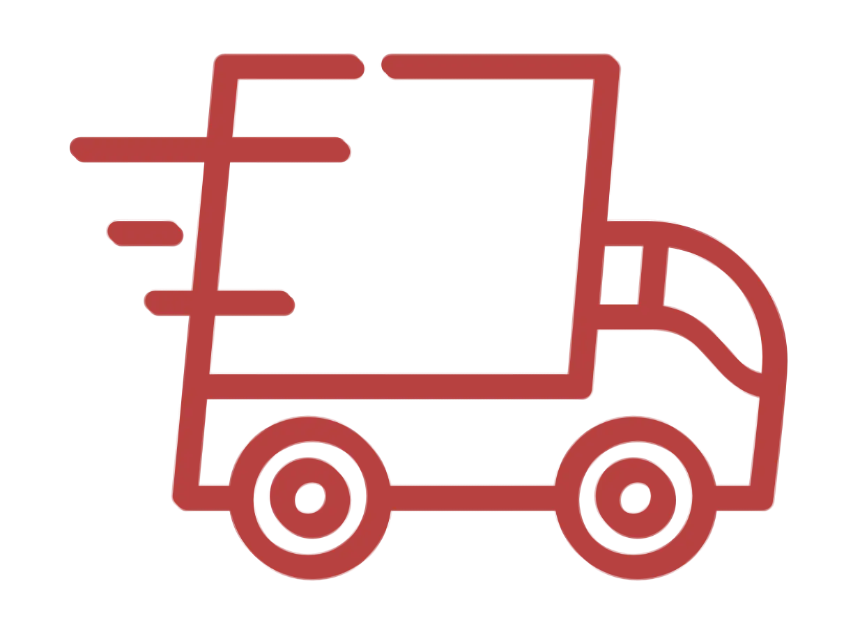 Red Delivery Truck Icon Representation