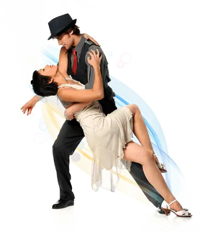 Elegant Dance Couple Posing Gracefully
