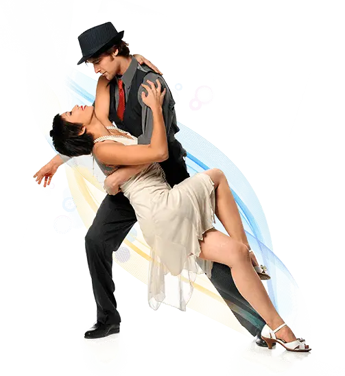 Elegant Dance Couple Posing Gracefully