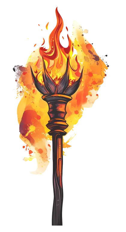 Burning Torch Illustration