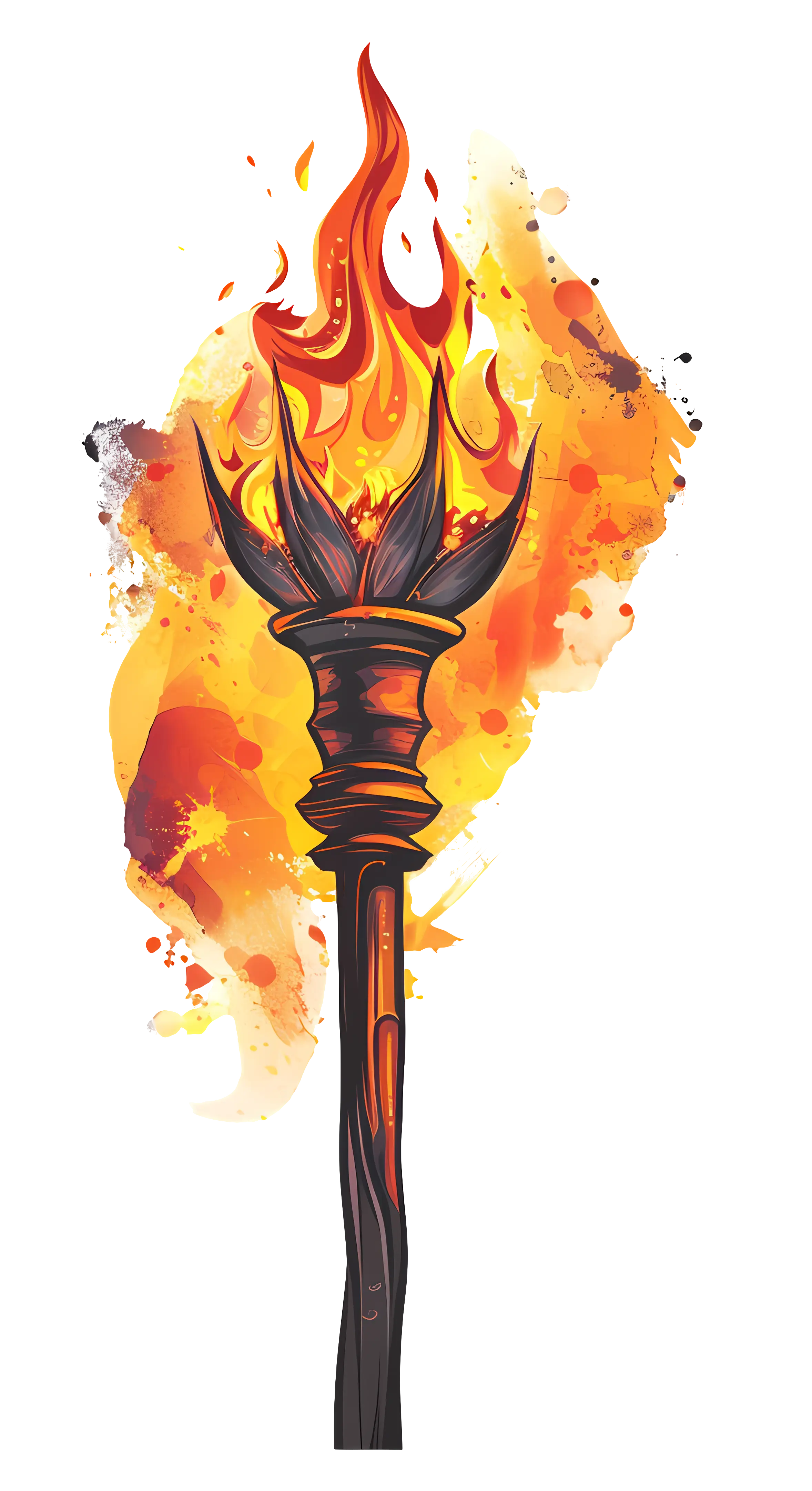 Burning Torch Illustration