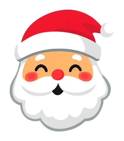 Santa Claus Cartoon Face for Christmas