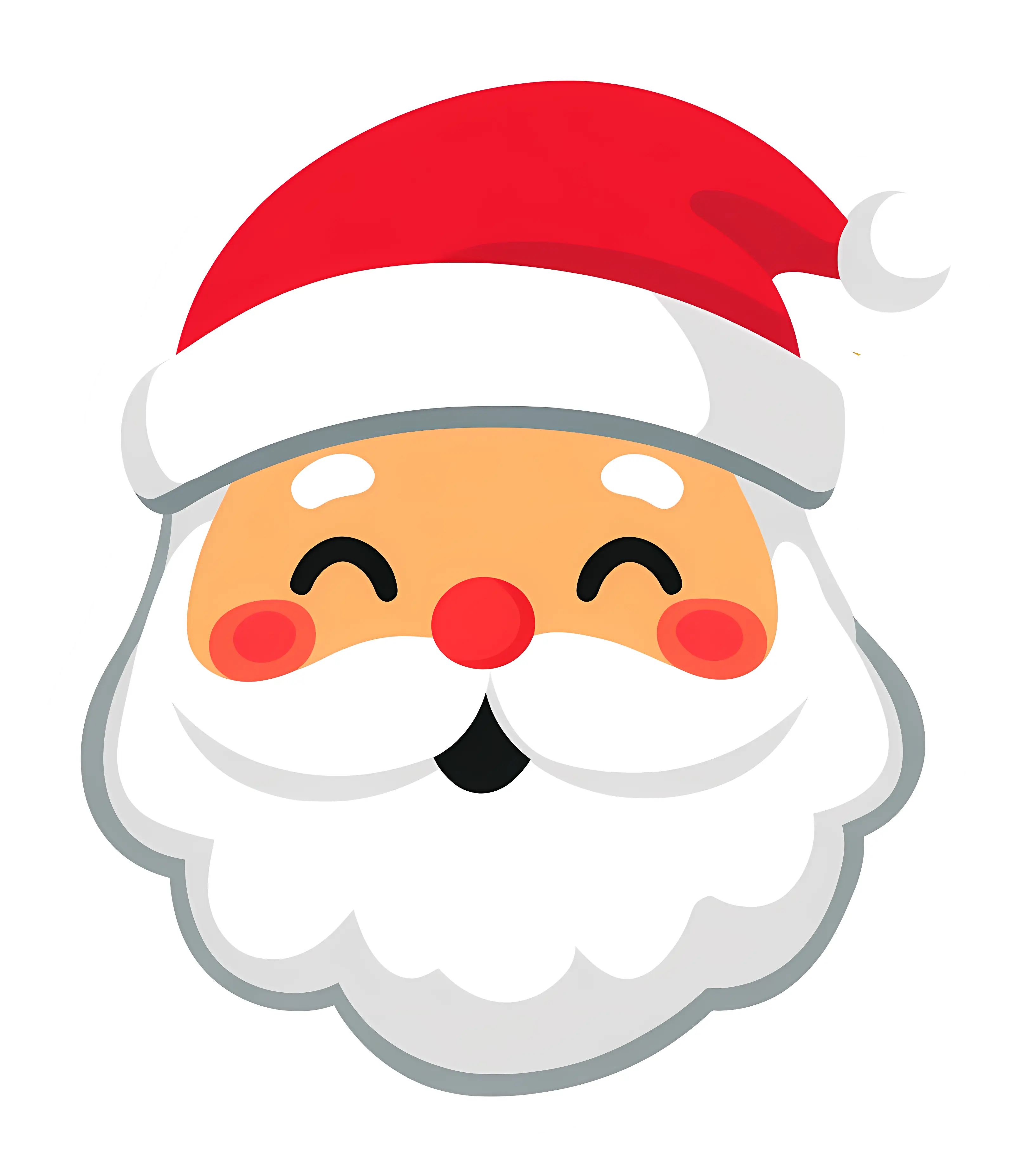 Santa Claus Cartoon Face for Christmas