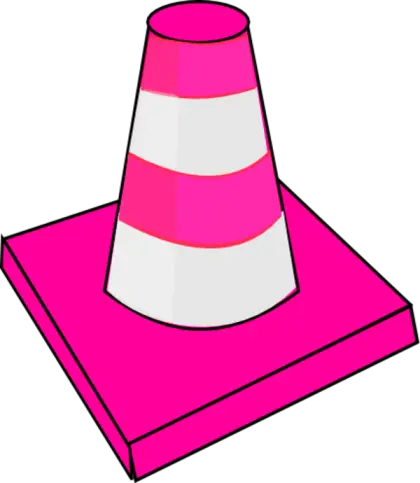 Bright Pink Traffic Cone for Road Safety