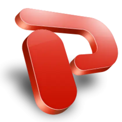 Red PowerPoint Logo Illustration