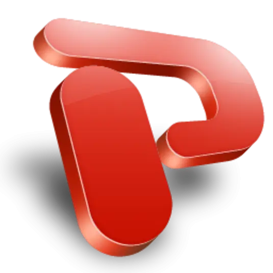 Red PowerPoint Logo Illustration