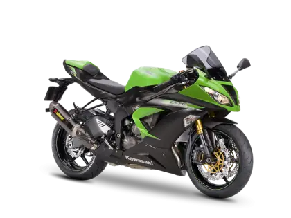 Green High-Speed Sports Motorcycle
