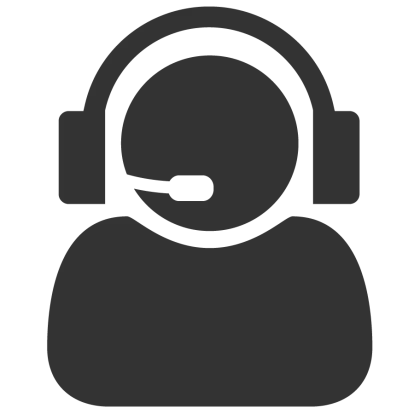 Customer Support Icon with Headset
