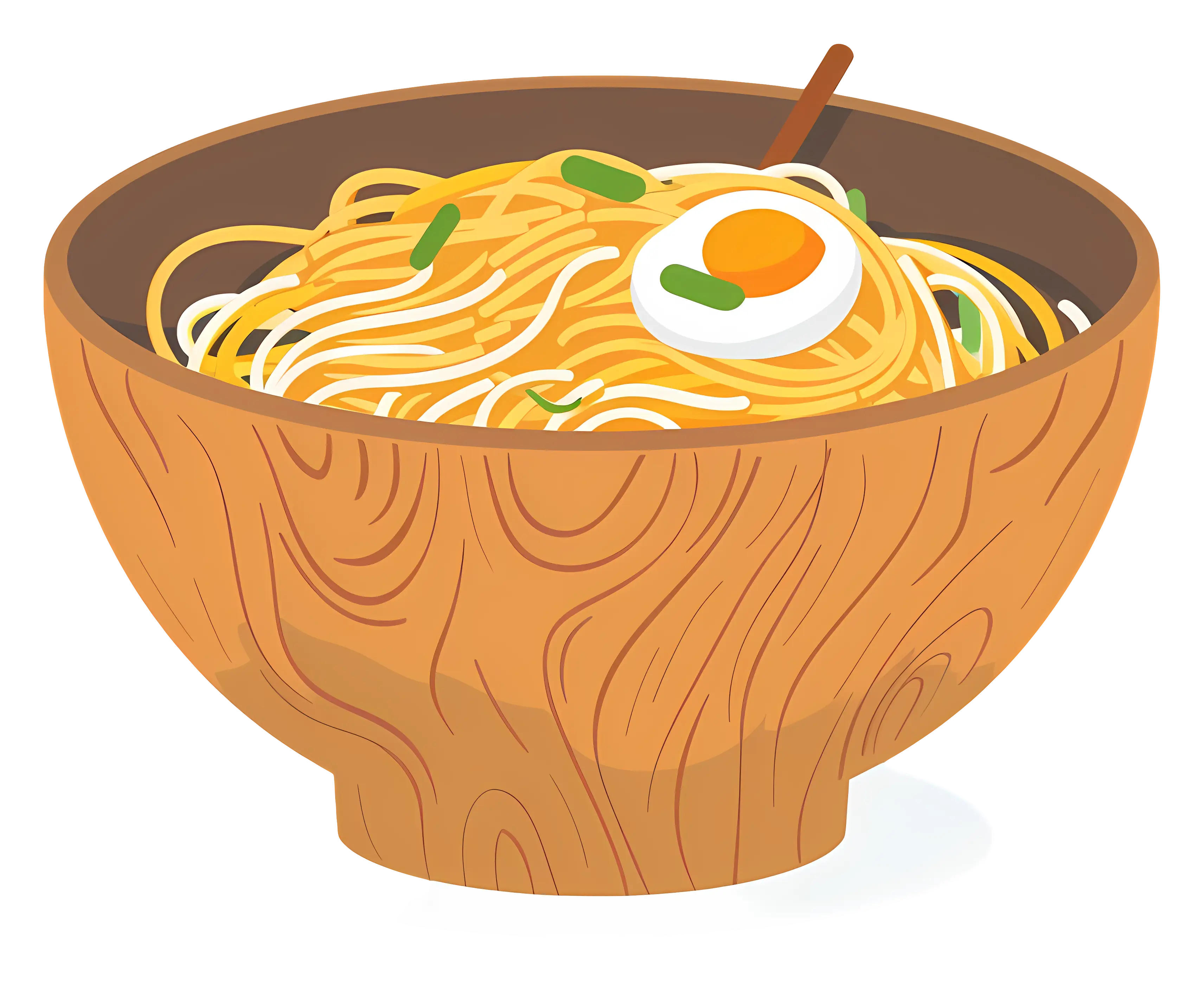 Bowl of Ramen Noodles with Egg