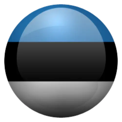 Estonian Flag in Circular Sphere Design