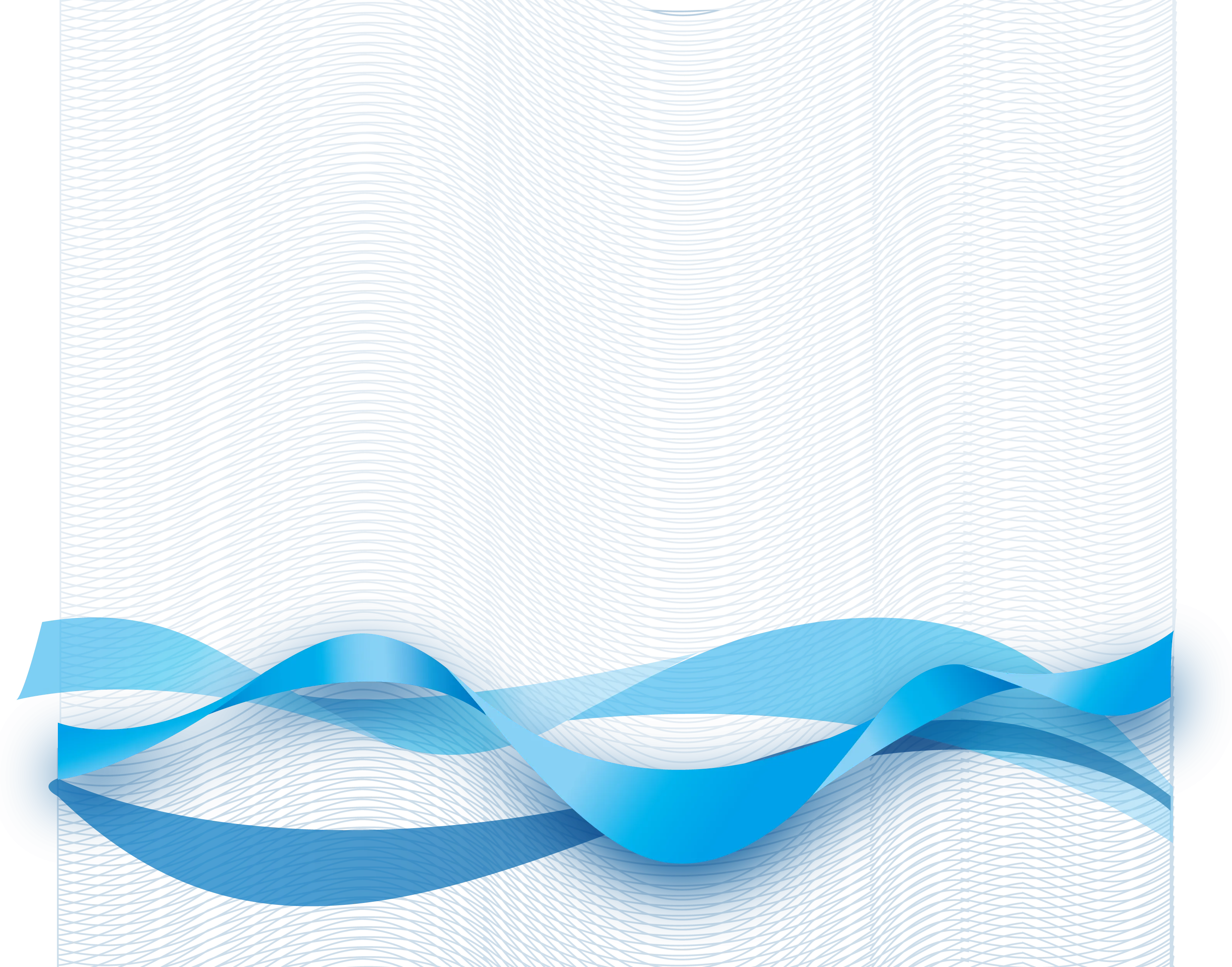 Flowing Blue Ribbon Design